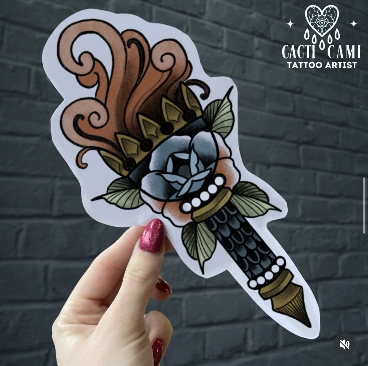 Flash tattoo Cacticami