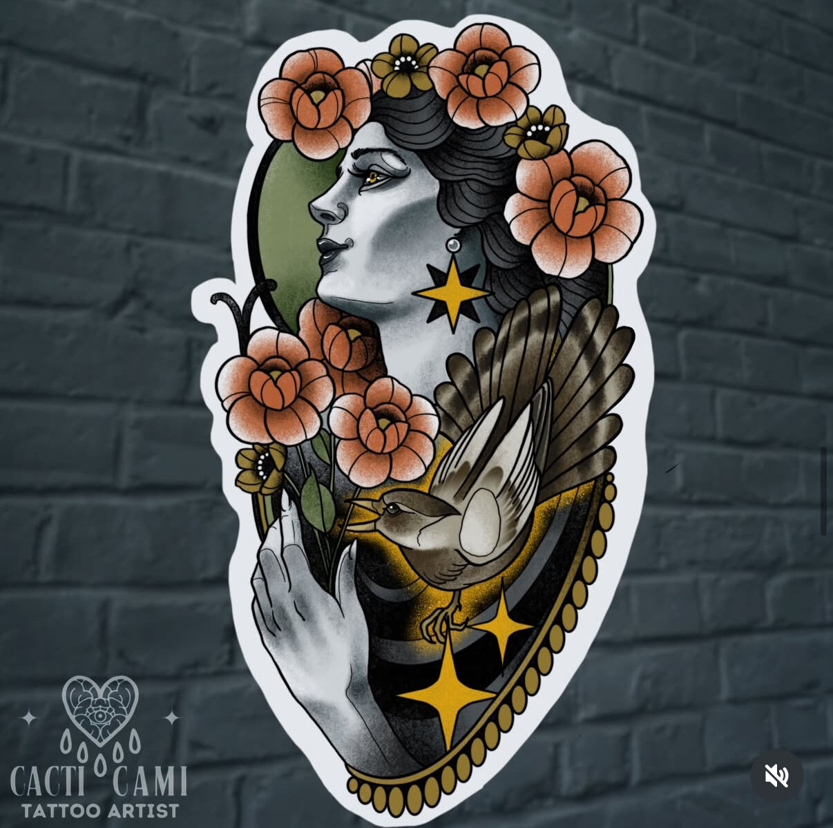 Flash tattoo Cacticami