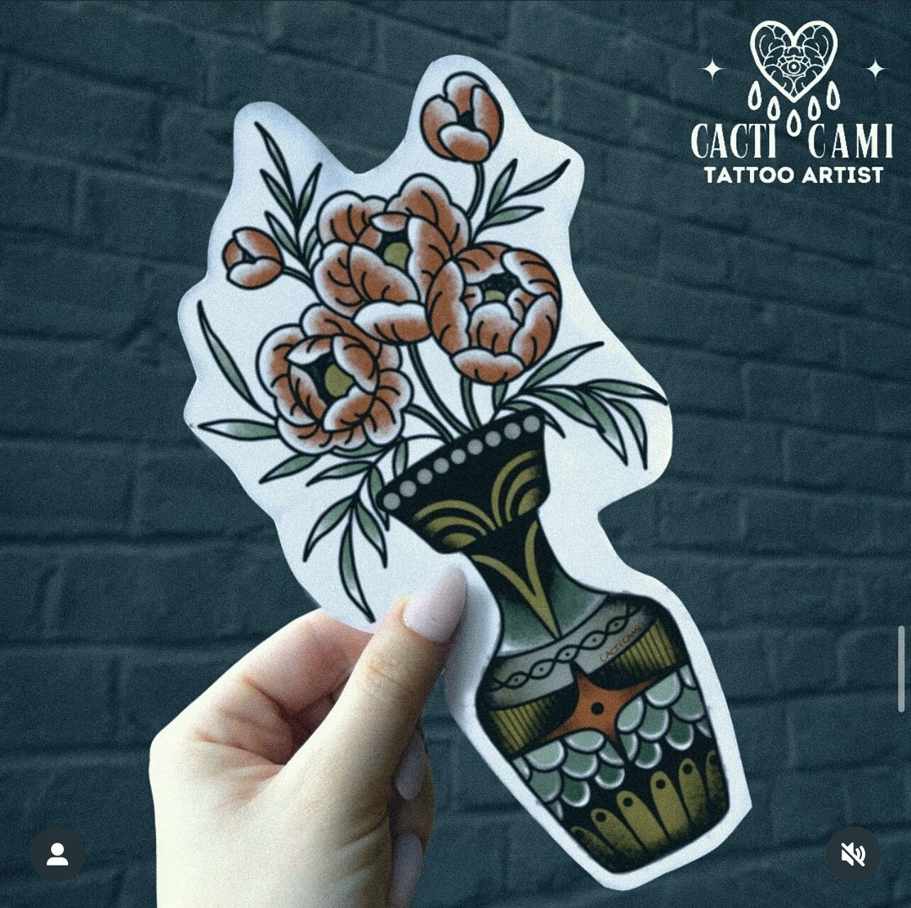 Flash tattoo Cacticami
